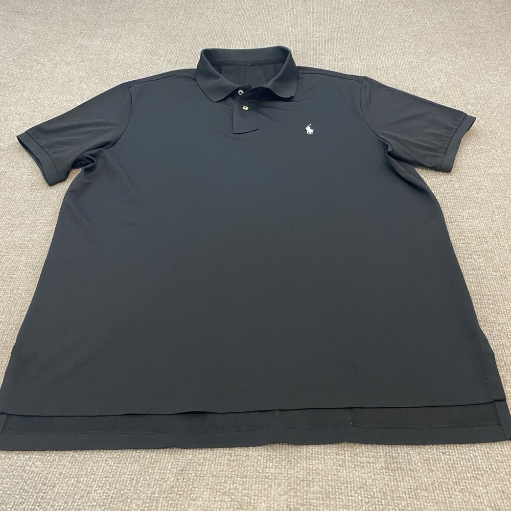 Polo Ralph Lauren Polo Shirt Men XL Black Performance Stretch Jersey Golf Preppy